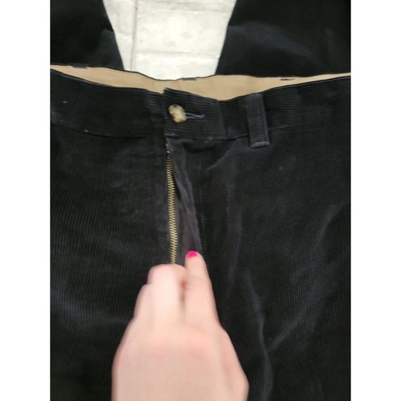 LL Bean Men's Black Corduroy Pants Size 40 x 32 Classic Fit OABR5 Casual Cotton - Picture 5 of 16